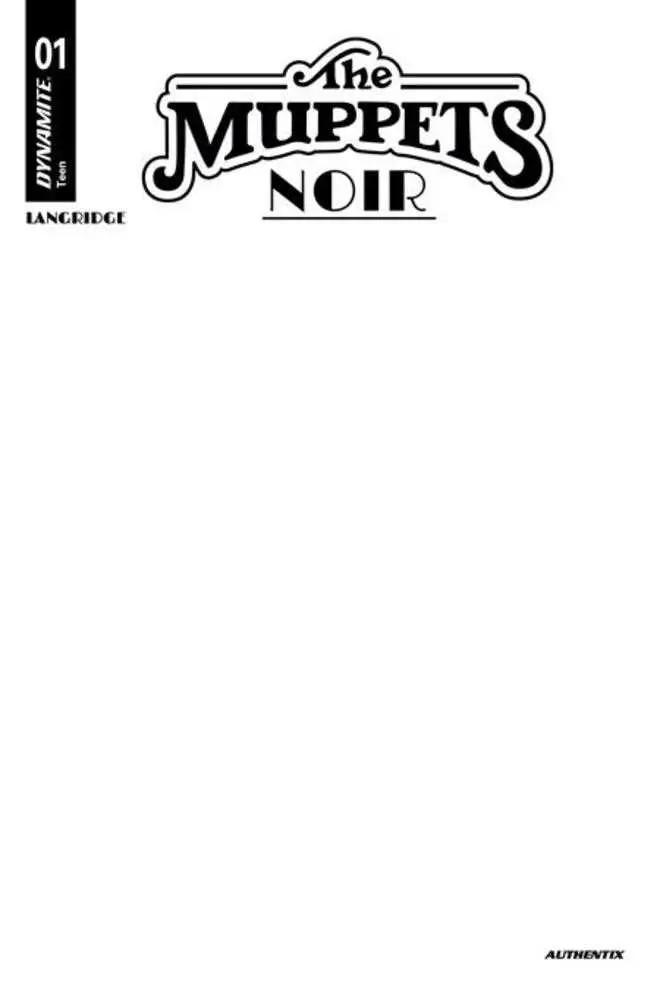 Muppets Noir #1 Cover C Blank Authentix Variant