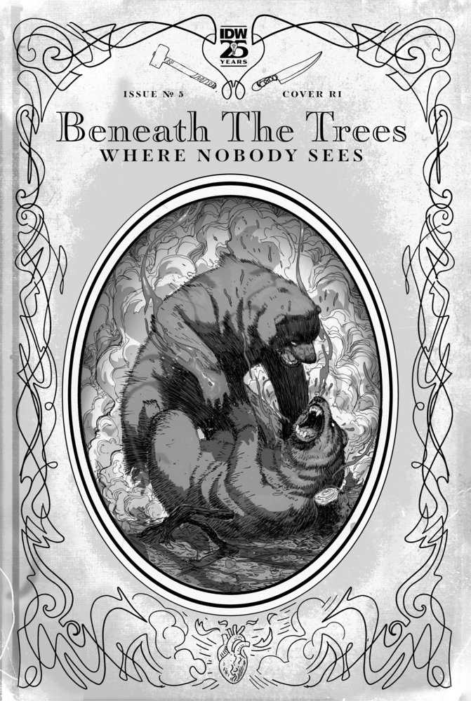 Beneath The Trees Where Nobody Sees #5 Variant Ri (25) (Rossmo Black & White) -Signed by Patrick Horvath
