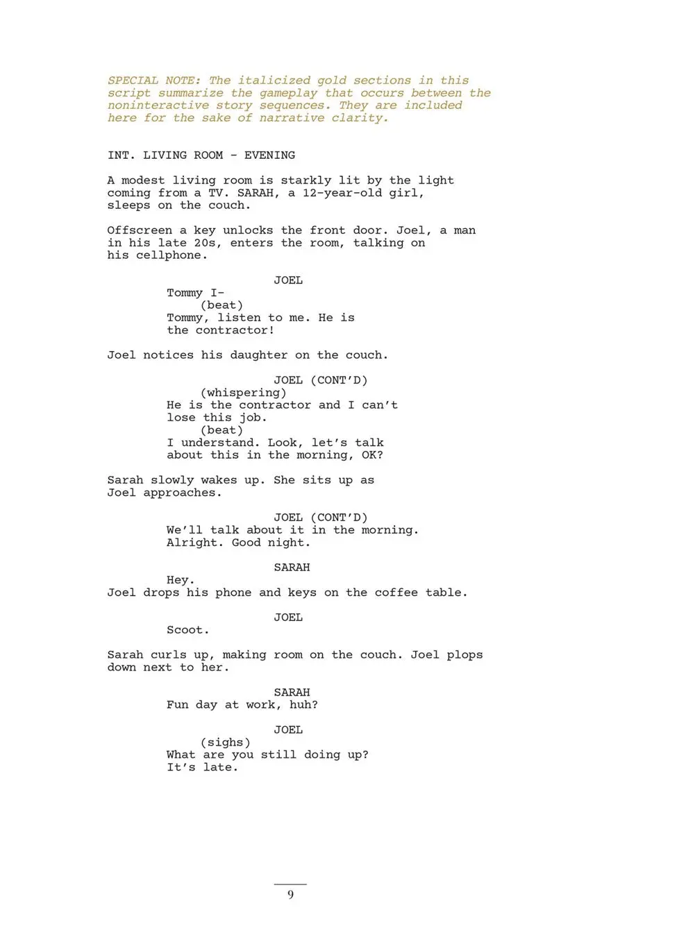The Last Of Us: Part I And Part II Scripts - Image 3