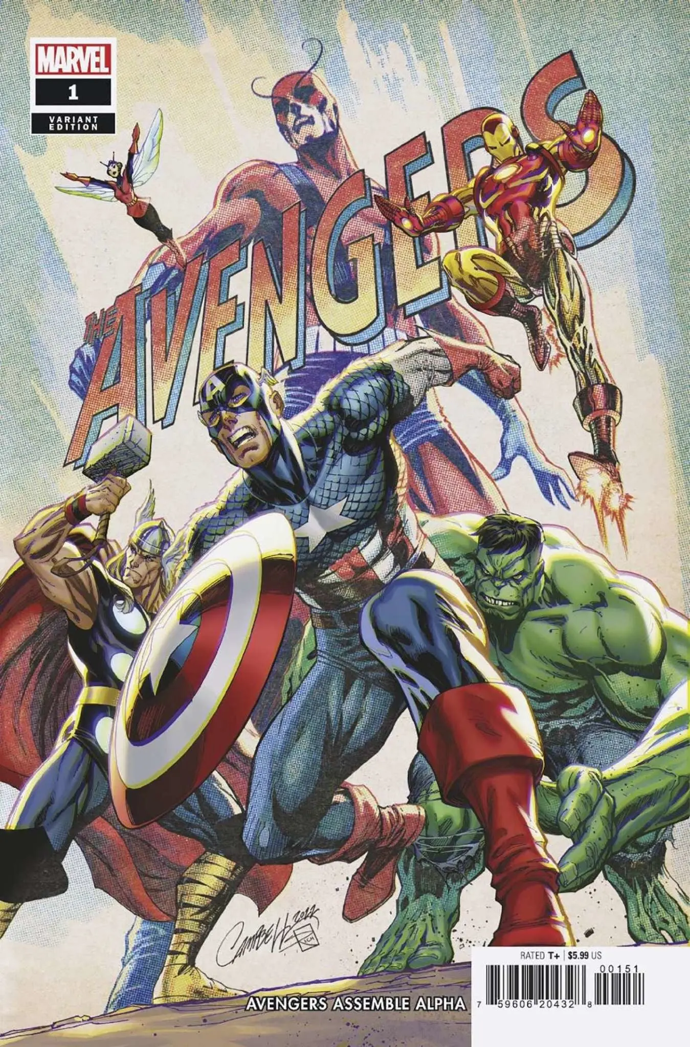 Avengers Assemble Alpha 1 Js Campbell Anniversary Variant - Image 2