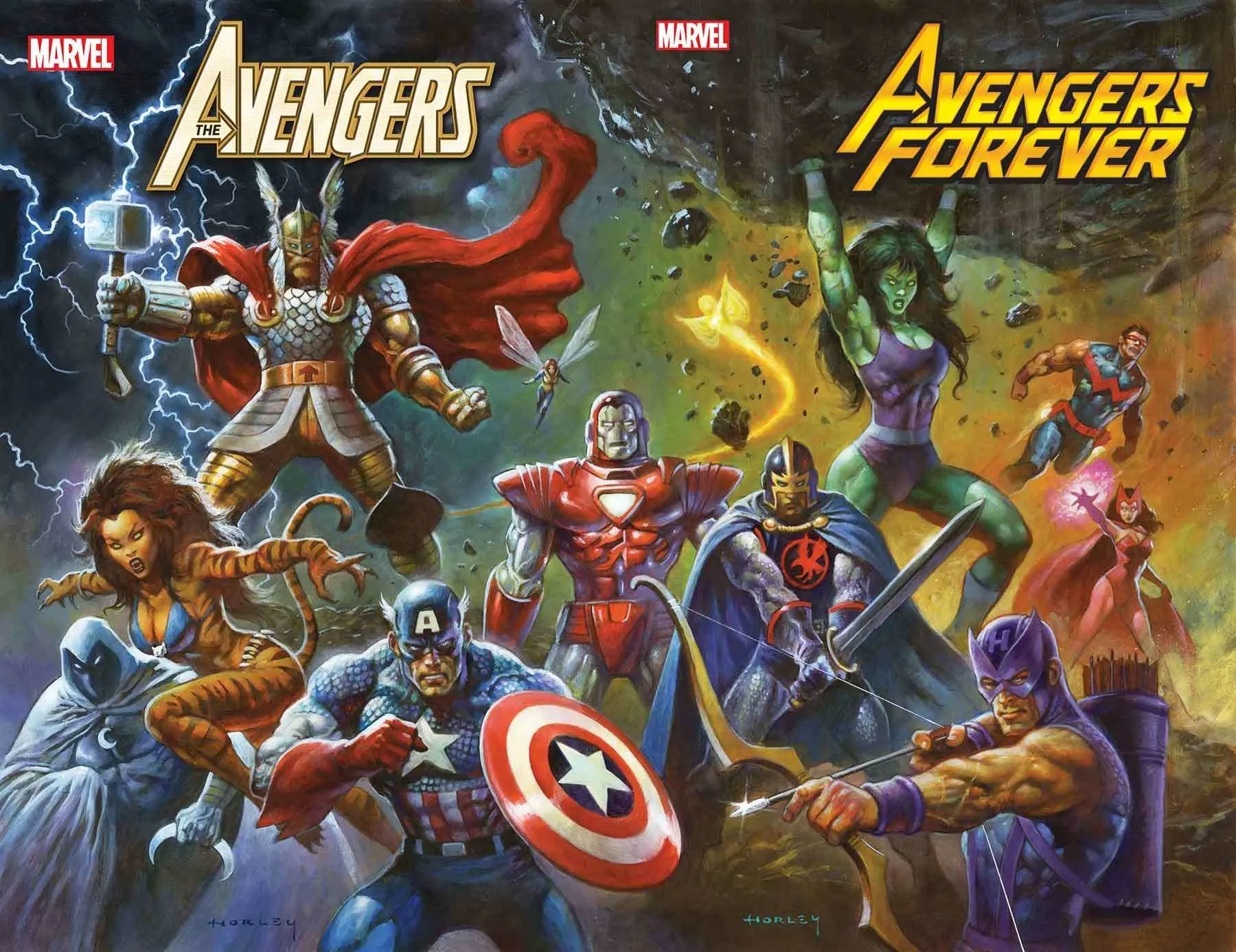 Avengers Forever 13 Horley 80's Avengers Assemble Connecting Variant - Image 2