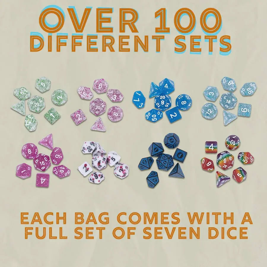 Mystery Dice - full set of 7 Polyhedral Dice - Image 5