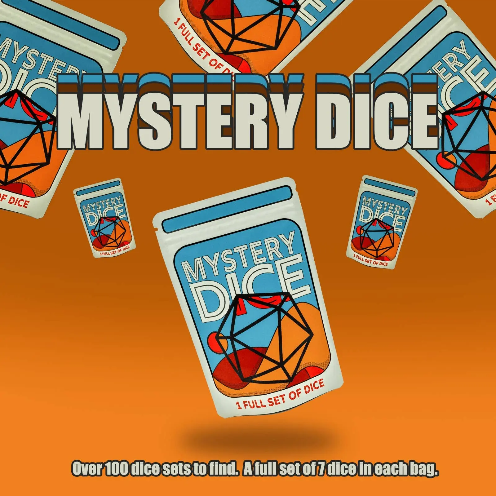 Mystery Dice - full set of 7 Polyhedral Dice - Image 8