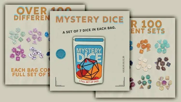 Mystery Dice - full set of 7 Polyhedral Dice - Image 9