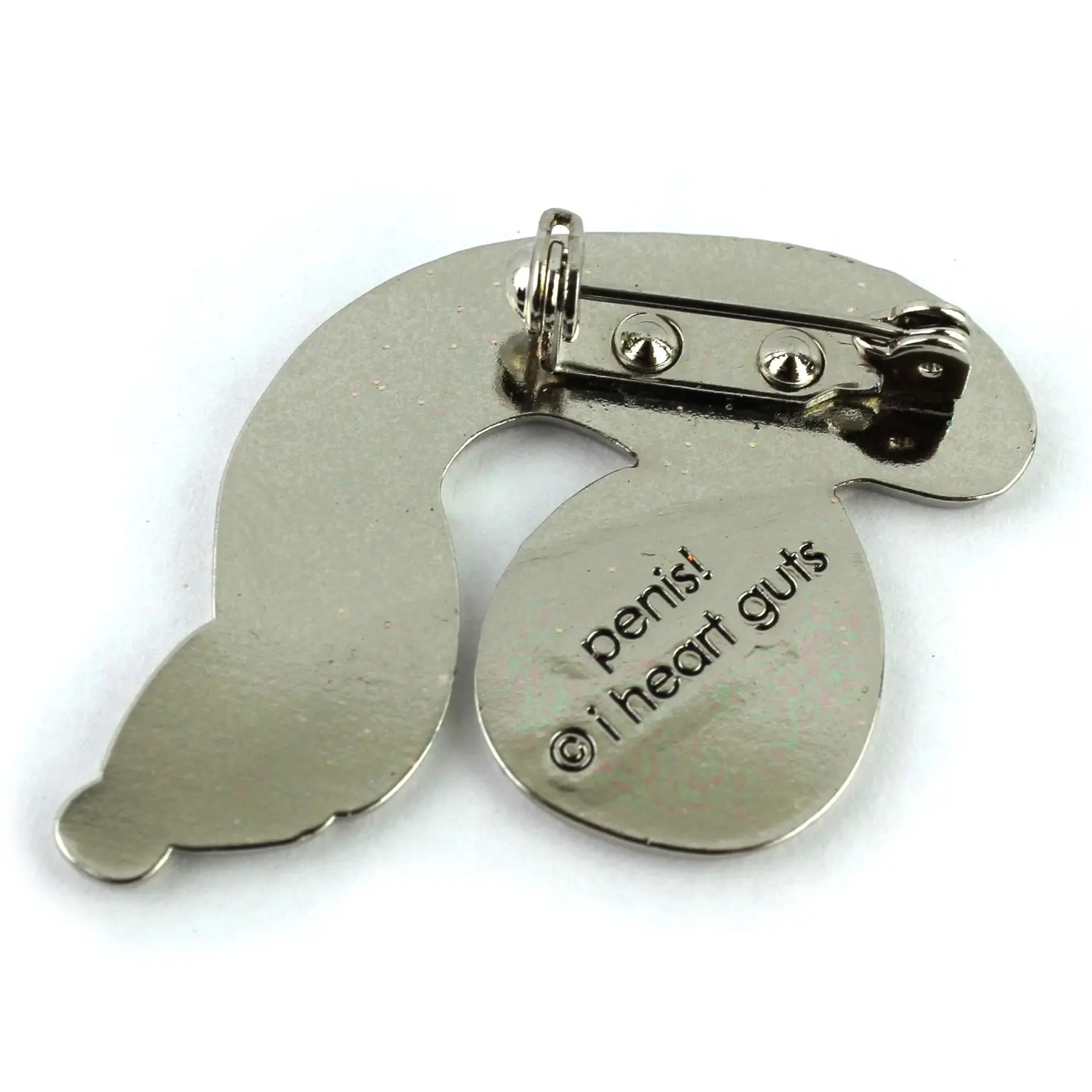 Penis Sparkly Enamel Lapel Pin - Stand and Deliver - Image 3