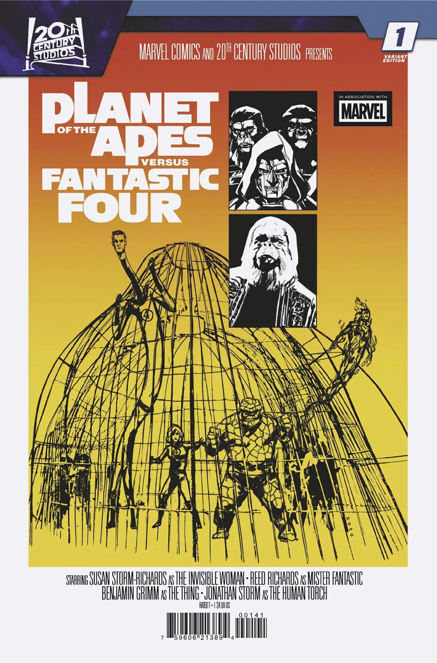 Planet Of The Apes vs. Fantastic Four #1 - Image 3
