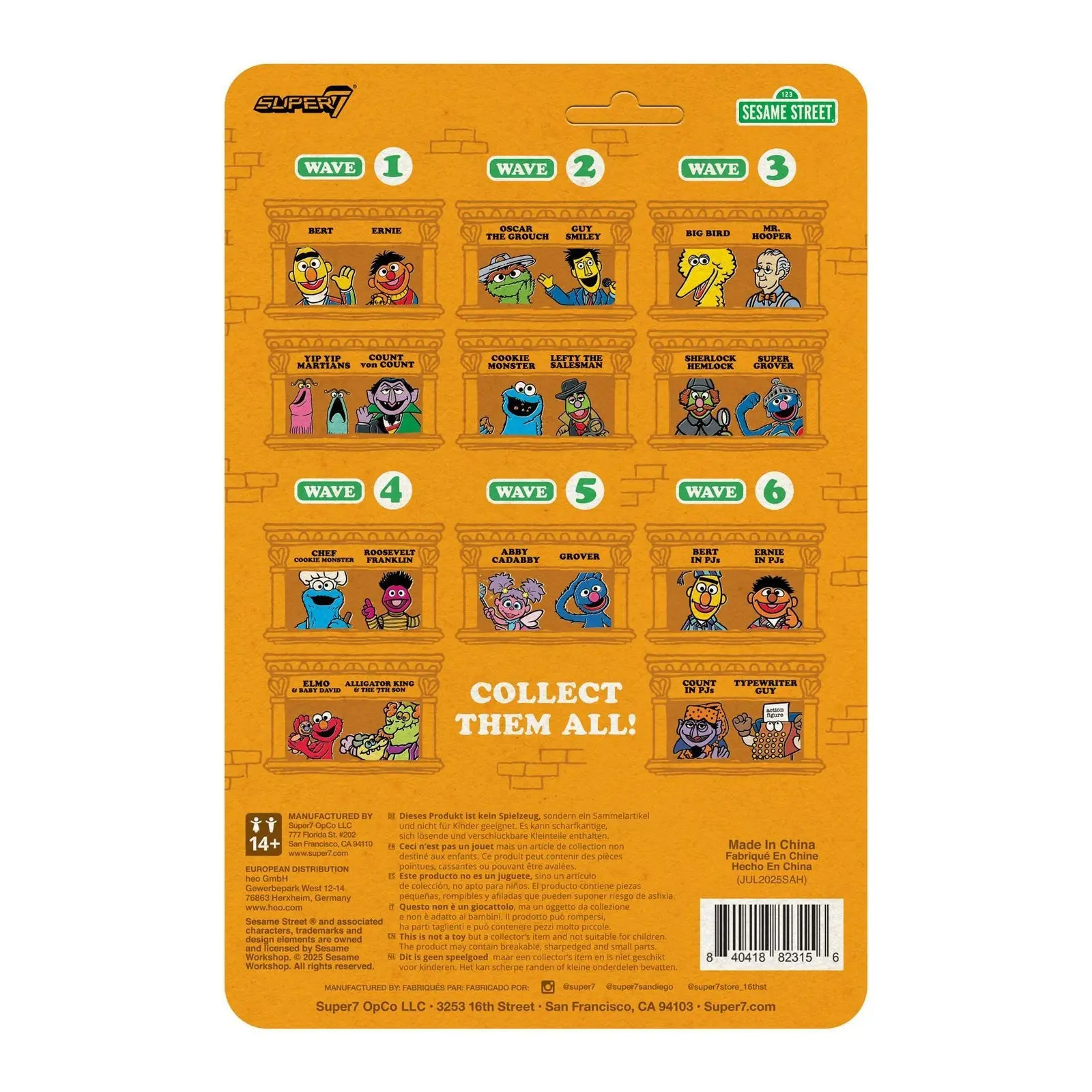Sesame Street ReAction Wave 6  Bert (PJs) - Image 4