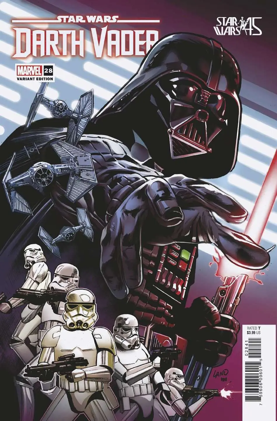 Star Wars: Darth Vader 28 Land New Hope 45th Anniversary Variant - Image 2